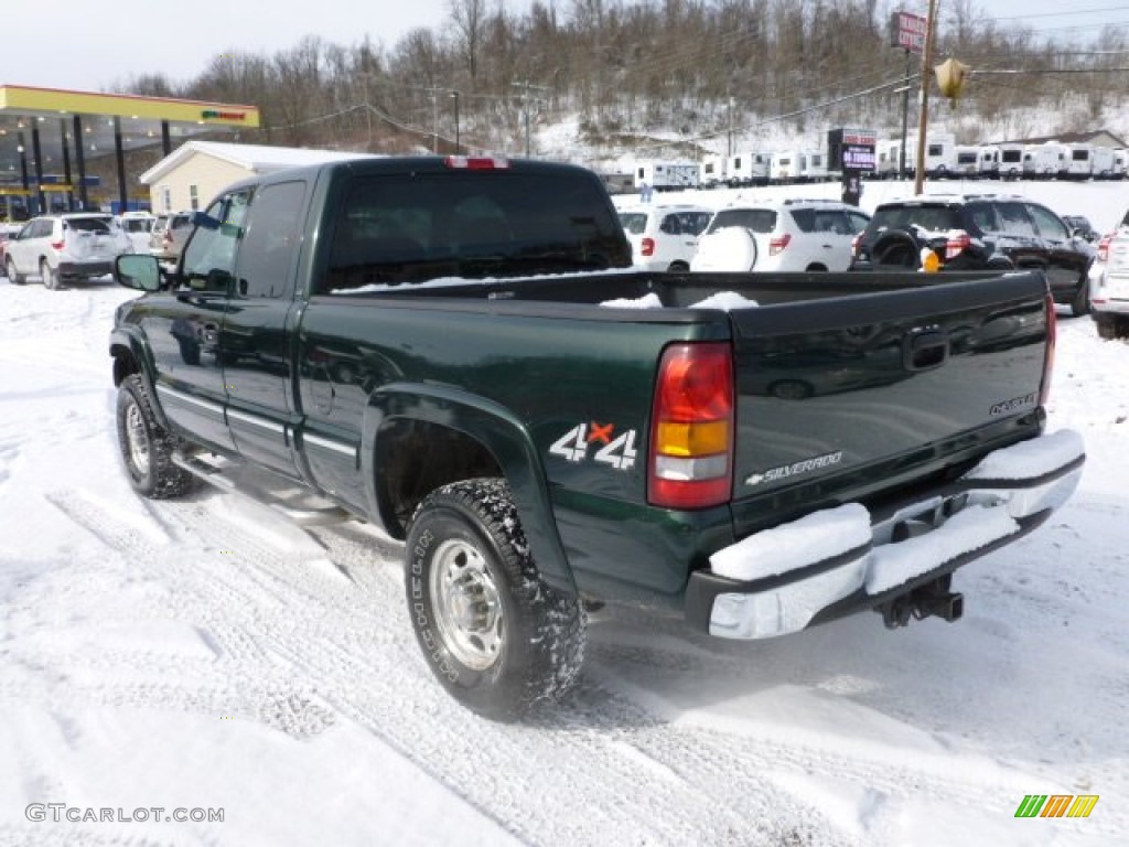 2001 Silverado 2500HD LS Extended Cab 4x4 - Forest Green Metallic / Graphite photo #4