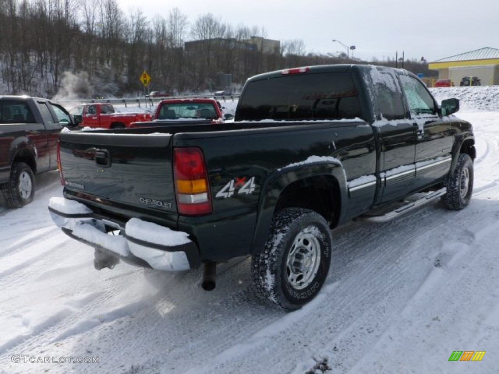 2001 Silverado 2500HD LS Extended Cab 4x4 - Forest Green Metallic / Graphite photo #6