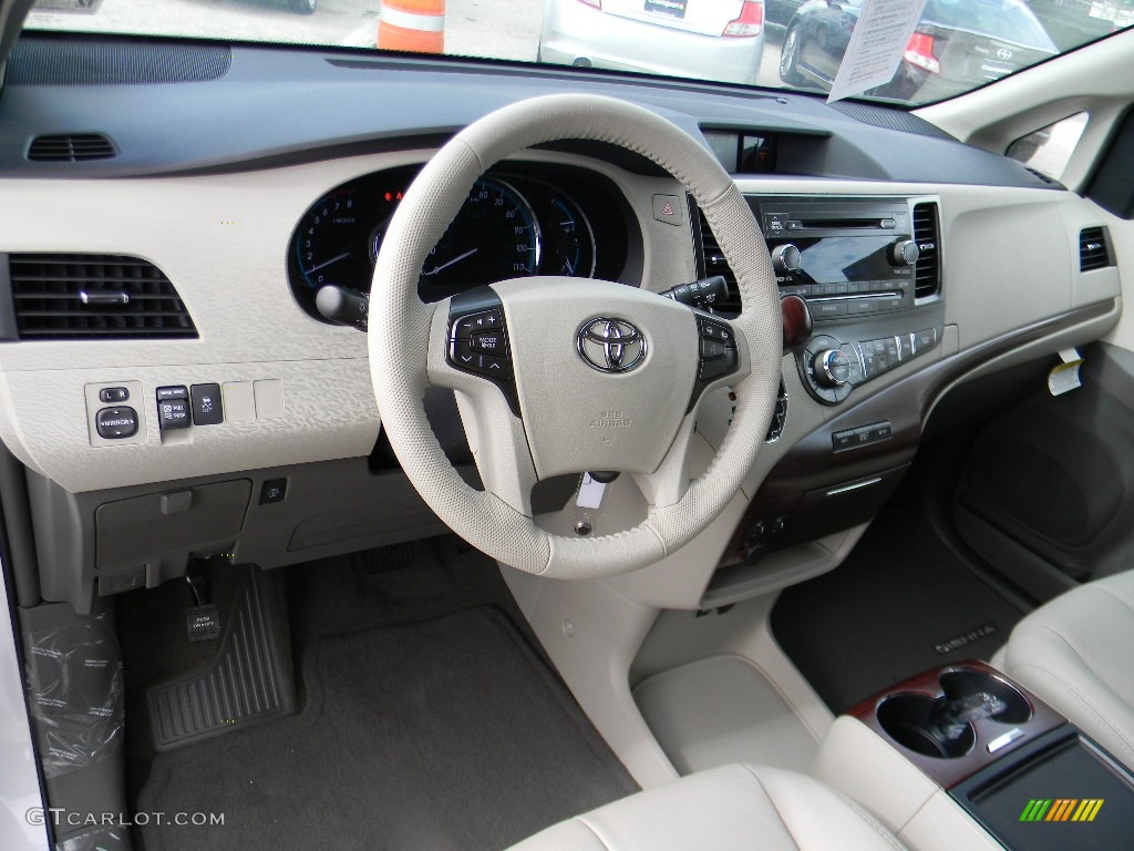 2012 Toyota Sienna XLE Bisque Dashboard Photo #59994664