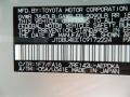1F7: Classic Silver Metallic 2012 Toyota Corolla Standard Corolla Model Color Code