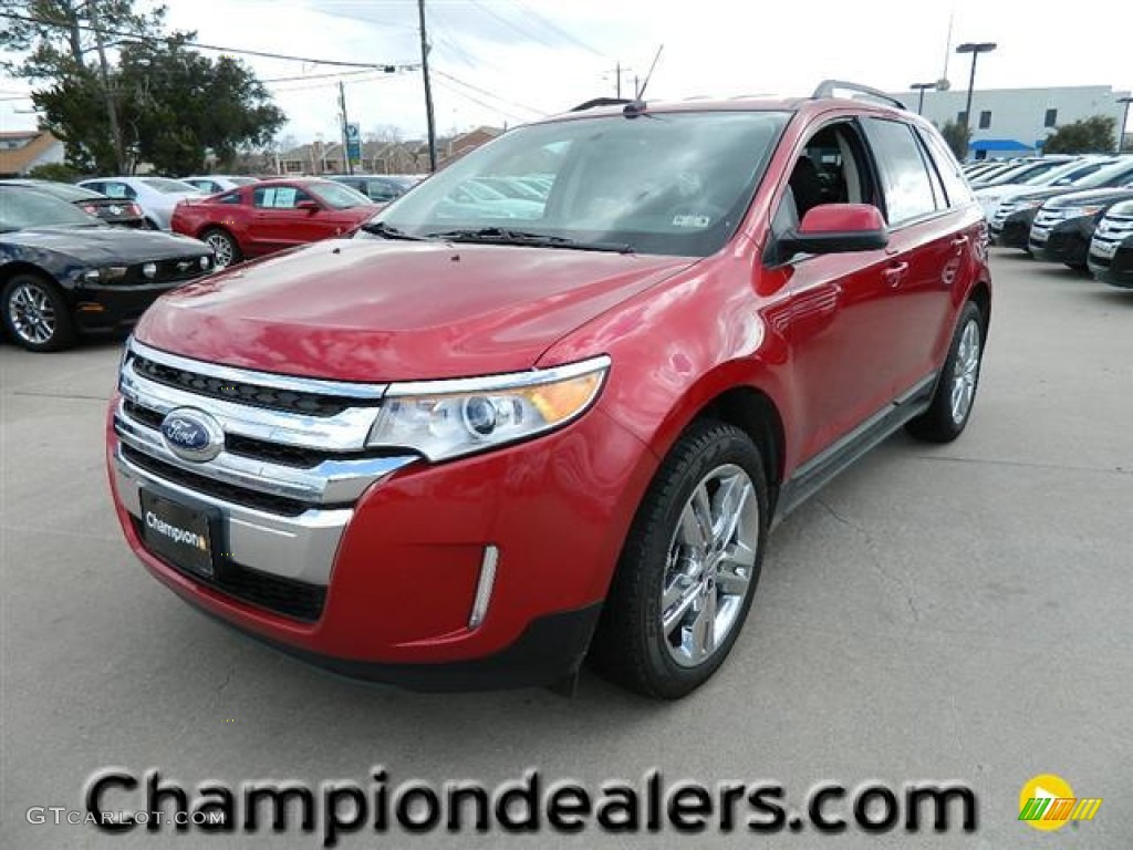 2012 Edge SEL EcoBoost - Red Candy Metallic / Charcoal Black photo #1