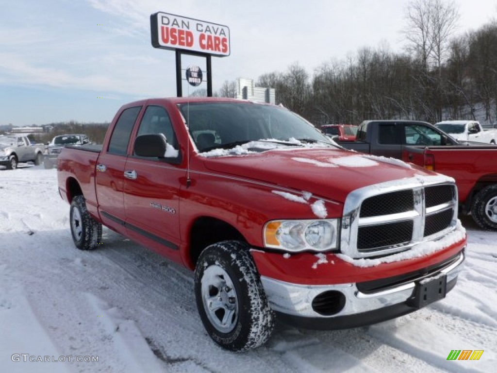 2005 Ram 1500 SLT Quad Cab 4x4 - Flame Red / Dark Slate Gray photo #1