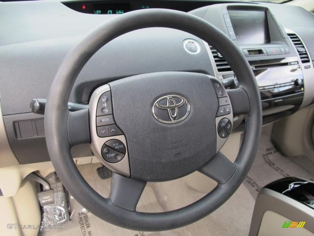 2008 Toyota Prius Hybrid Bisque Steering Wheel Photo #59996836