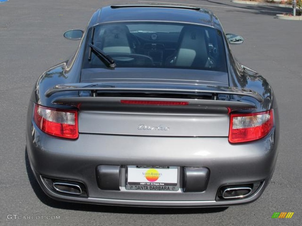 2008 911 Turbo Coupe - Meteor Grey Metallic / Black photo #4