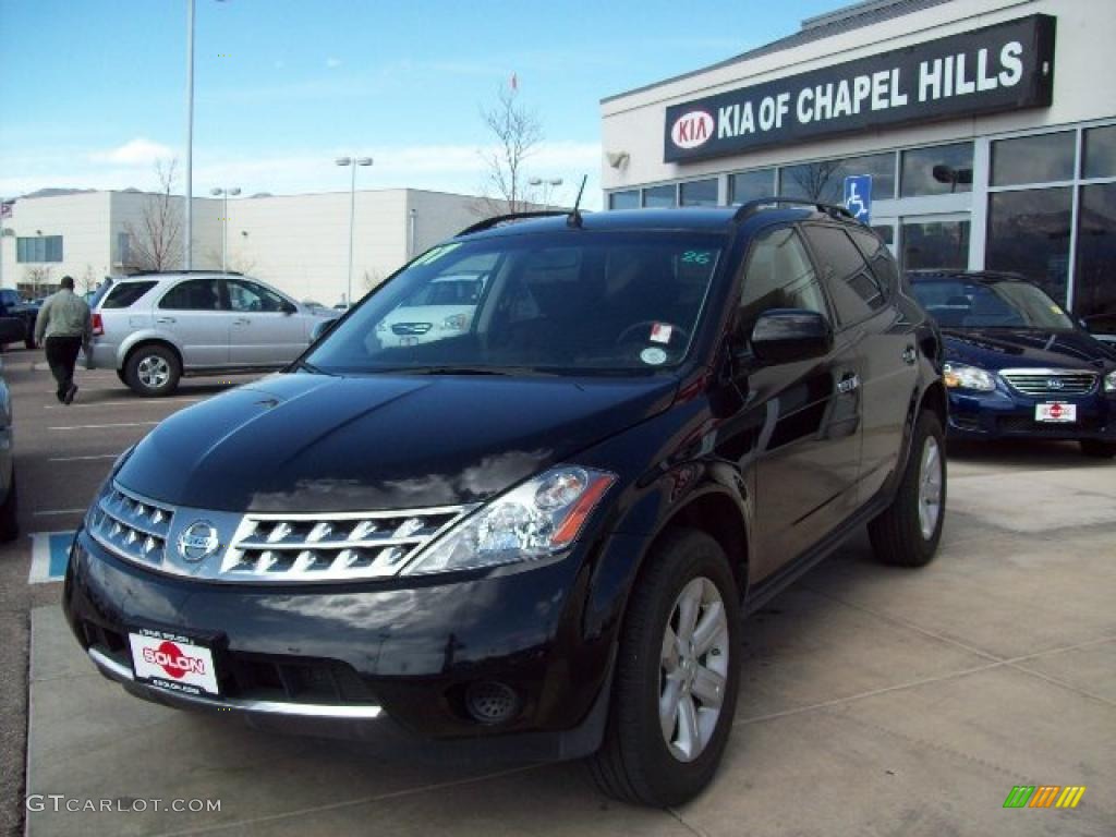 2007 Murano S AWD - Super Black / Charcoal photo #6