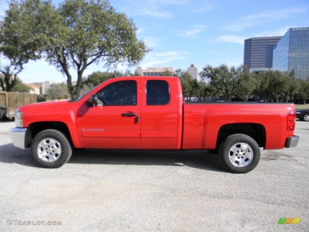 2012 Silverado 1500 LT Extended Cab - Victory Red / Ebony photo #5