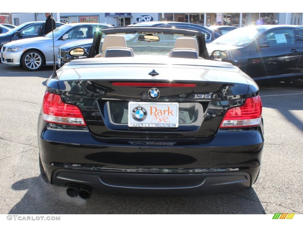 2008 1 Series 135i Convertible - Black Sapphire Metallic / Savanna Beige photo #6