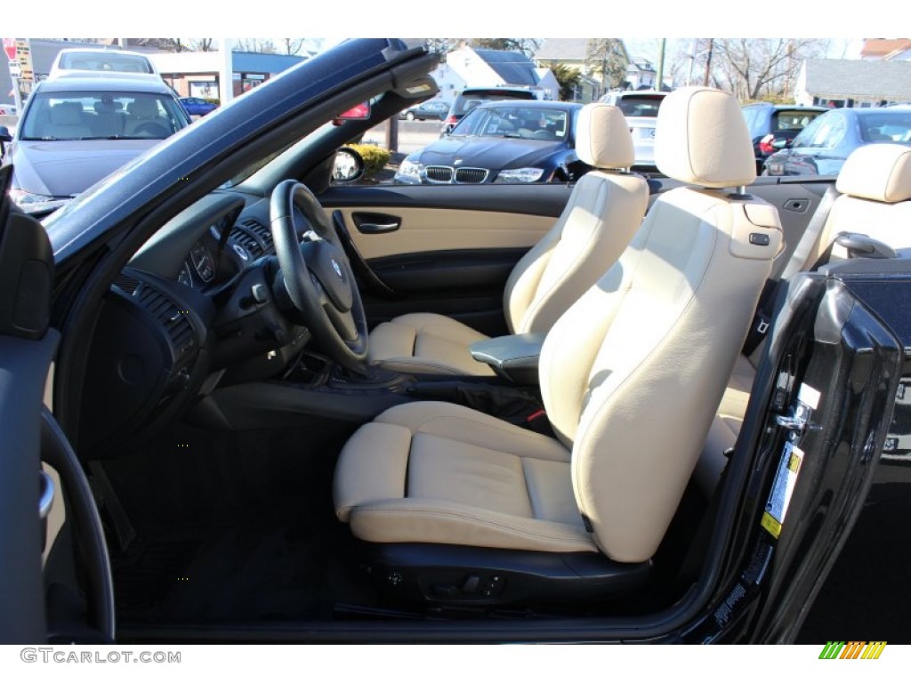 2008 1 Series 135i Convertible - Black Sapphire Metallic / Savanna Beige photo #11