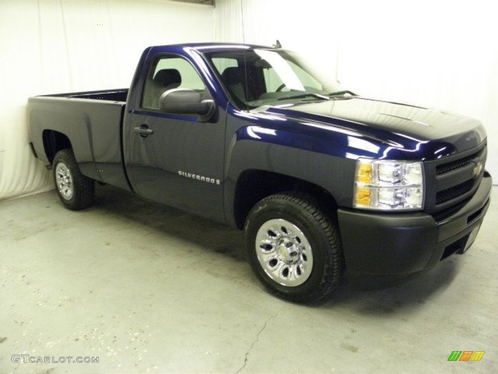 2009 Silverado 1500 Regular Cab - Imperial Blue Metallic / Dark Titanium photo #1