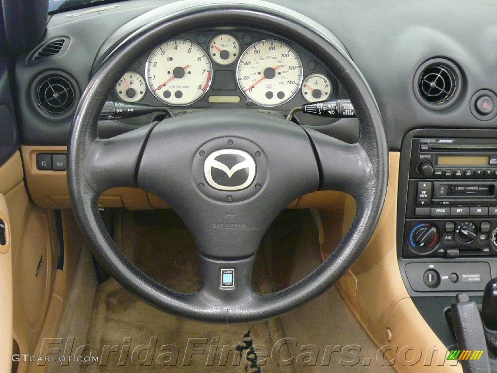 2001 MX-5 Miata LS Roadster - Midnight Blue Mica / Tan photo #16