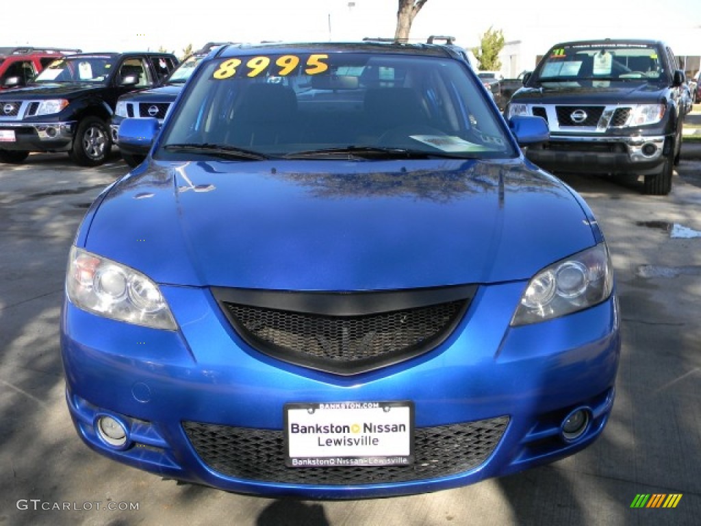 2006 MAZDA3 s Touring Sedan - Winning Blue Metallic / Black/Blue photo #2