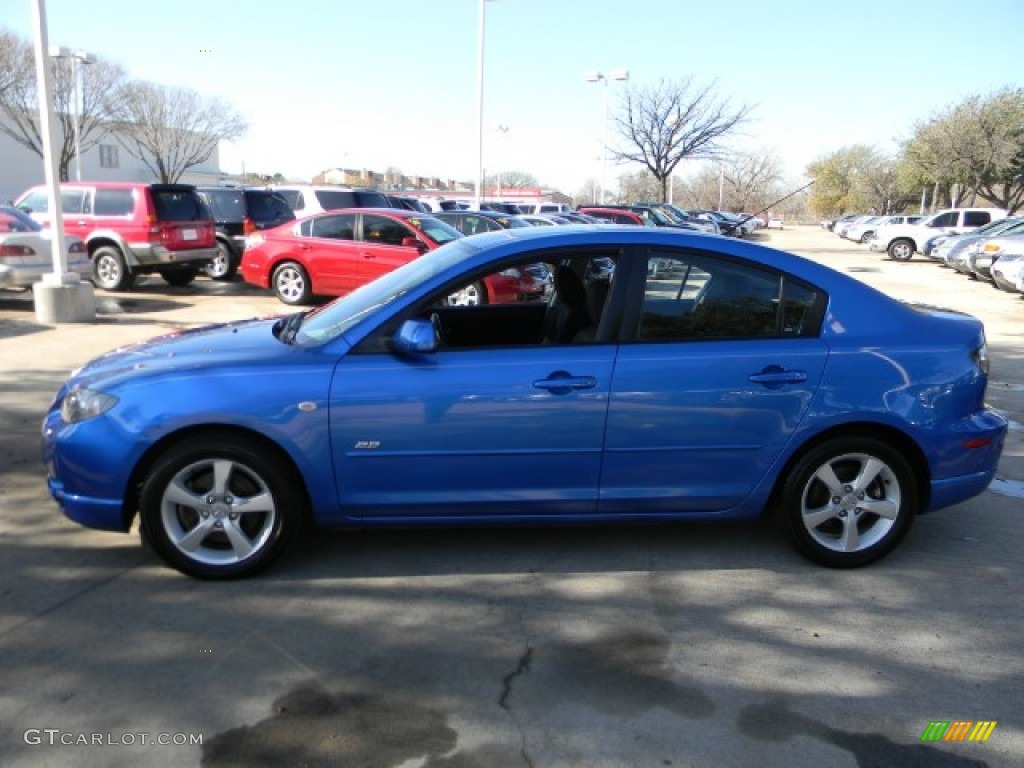 2006 MAZDA3 s Touring Sedan - Winning Blue Metallic / Black/Blue photo #5