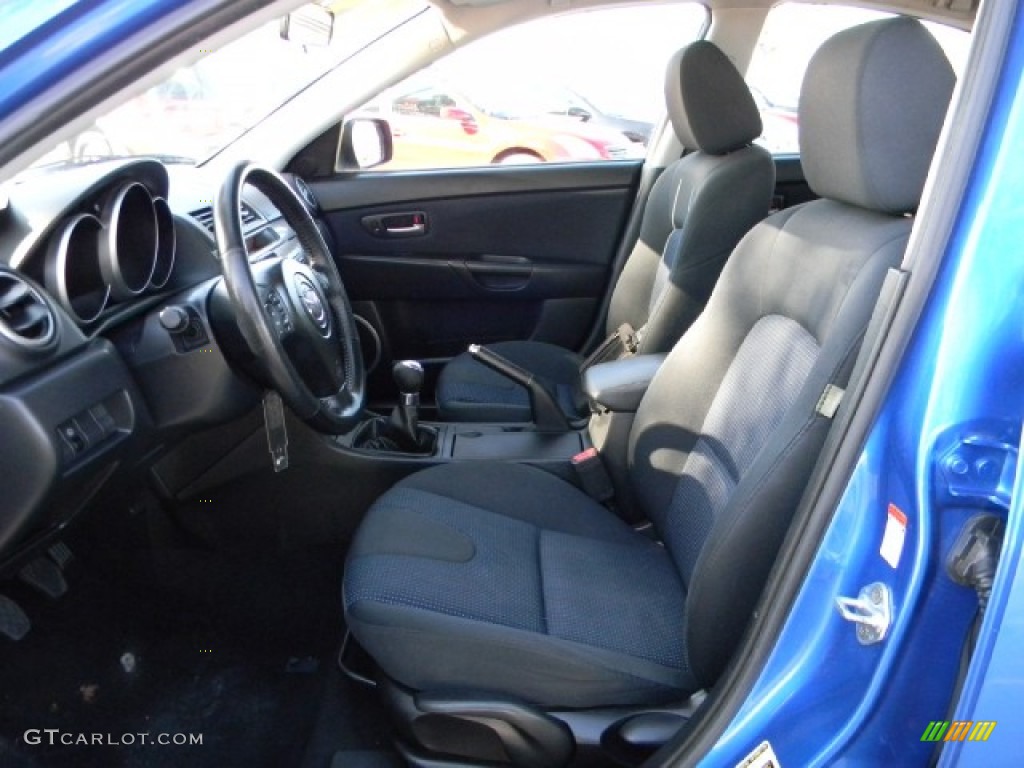 2006 MAZDA3 s Touring Sedan - Winning Blue Metallic / Black/Blue photo #8