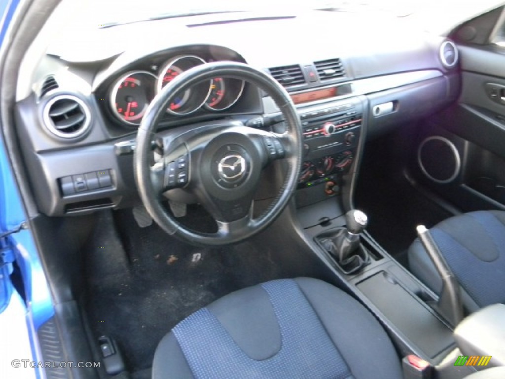 2006 MAZDA3 s Touring Sedan - Winning Blue Metallic / Black/Blue photo #9