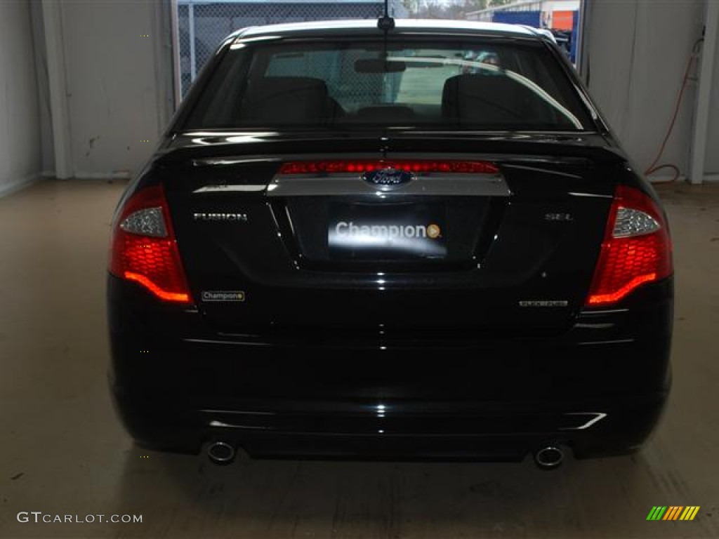 2012 Fusion SEL V6 - Tuxedo Black Metallic / Charcoal Black photo #5