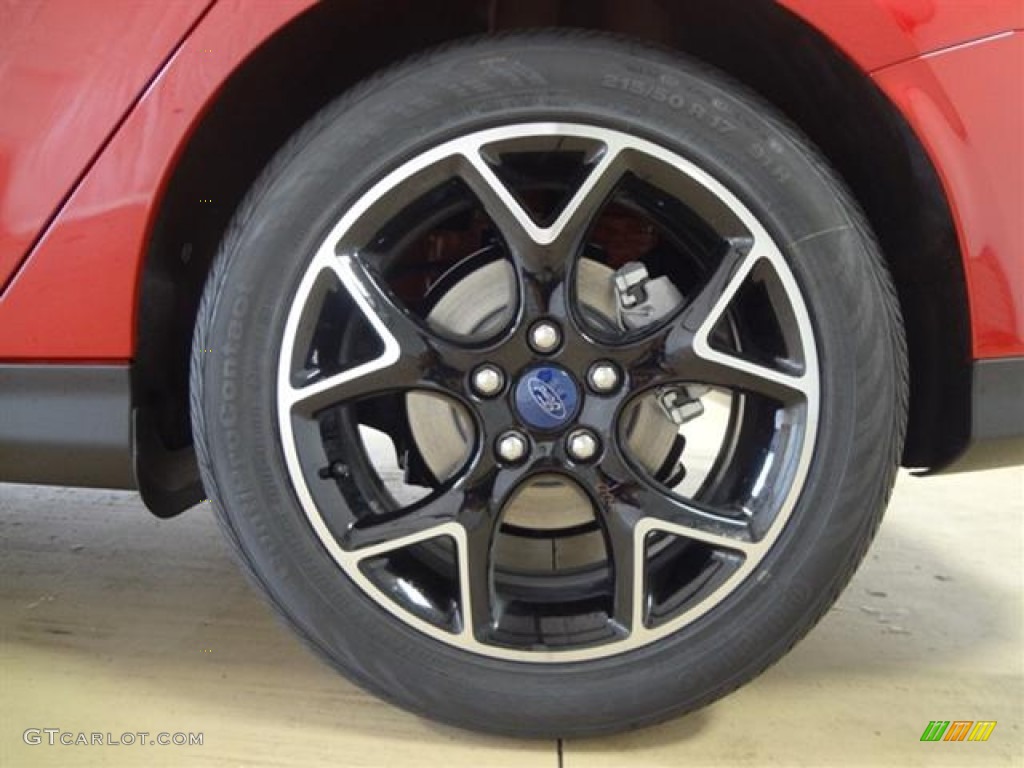 2012 Focus Titanium Sedan - Red Candy Metallic / Charcoal Black Leather photo #8