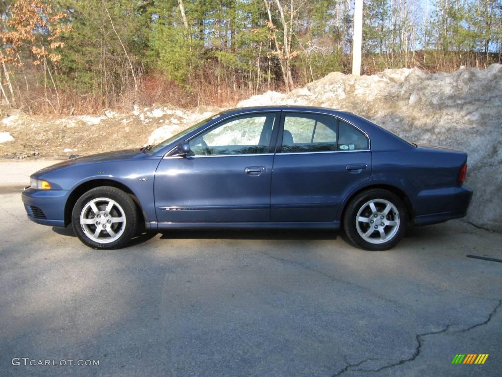 2002 Galant LS V6 - Chrome Blue Pearl / Gray photo #7