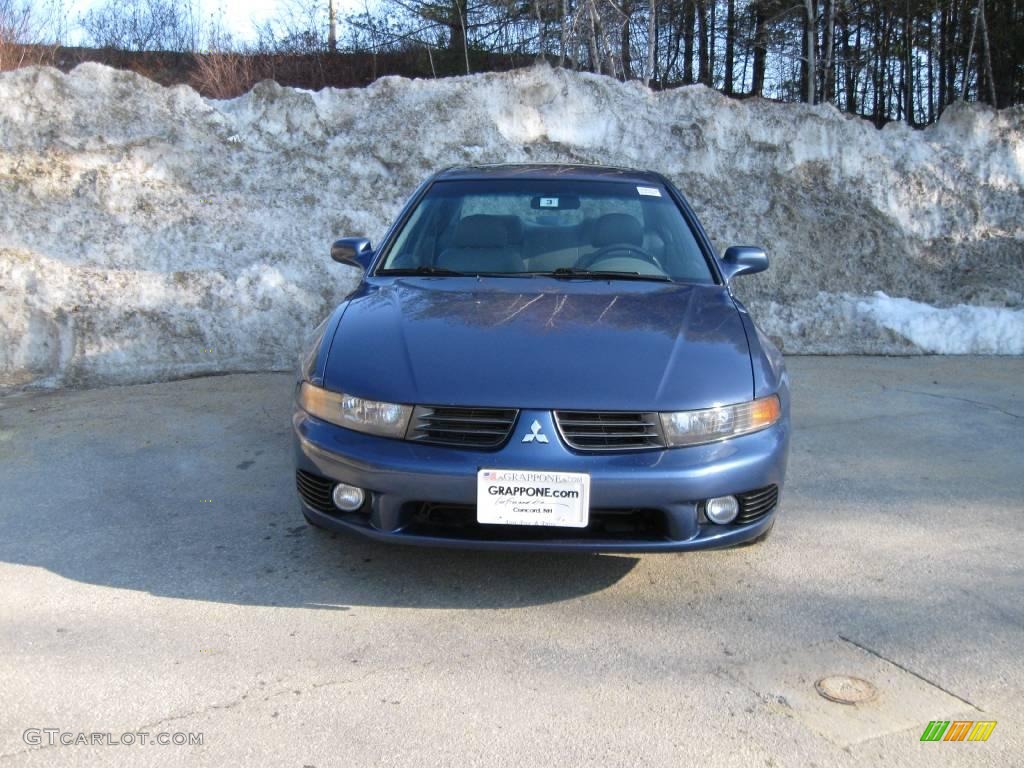 2002 Galant LS V6 - Chrome Blue Pearl / Gray photo #8