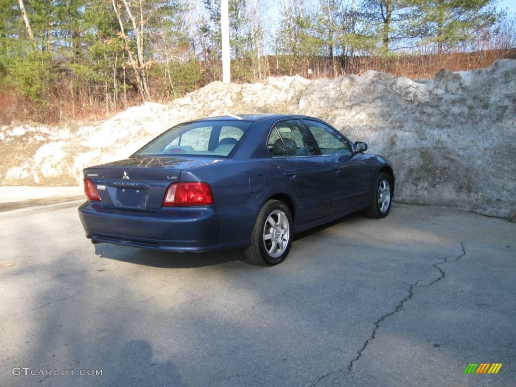 2002 Galant LS V6 - Chrome Blue Pearl / Gray photo #11
