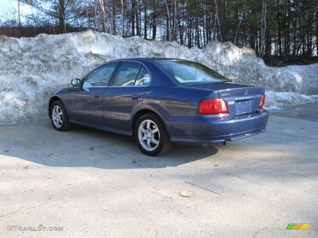 2002 Galant LS V6 - Chrome Blue Pearl / Gray photo #12