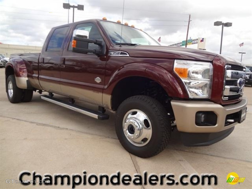 2012 F350 Super Duty King Ranch Crew Cab 4x4 Dually - Autumn Red / Chaparral Leather photo #1