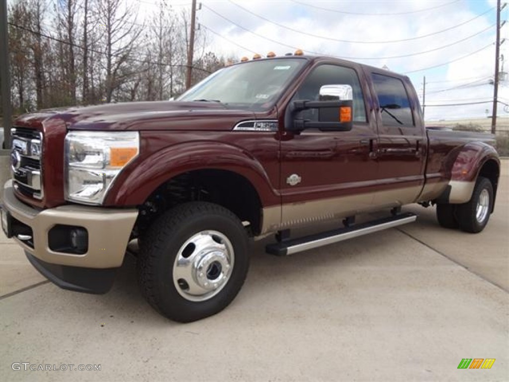 2012 F350 Super Duty King Ranch Crew Cab 4x4 Dually - Autumn Red / Chaparral Leather photo #3