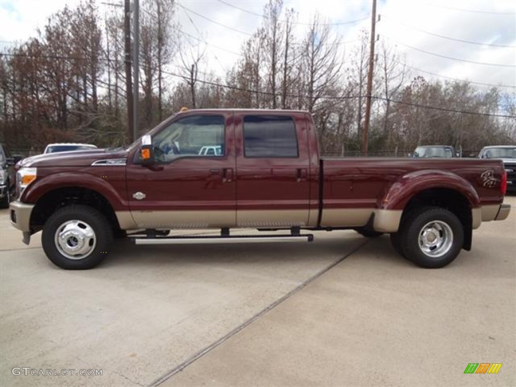 Autumn Red 2012 Ford F350 Super Duty King Ranch Crew Cab 4x4 Dually Exterior Photo #60005444