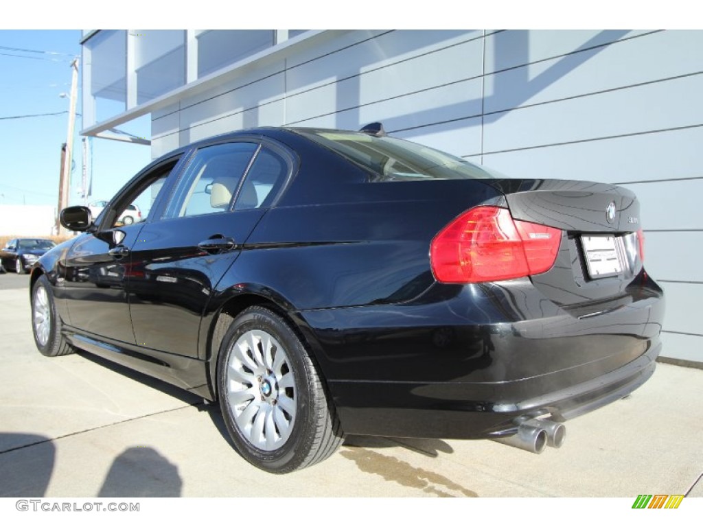 2009 3 Series 328xi Sedan - Black Sapphire Metallic / Beige photo #4