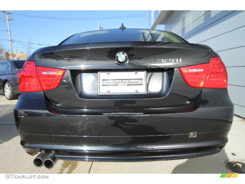 2009 3 Series 328xi Sedan - Black Sapphire Metallic / Beige photo #5