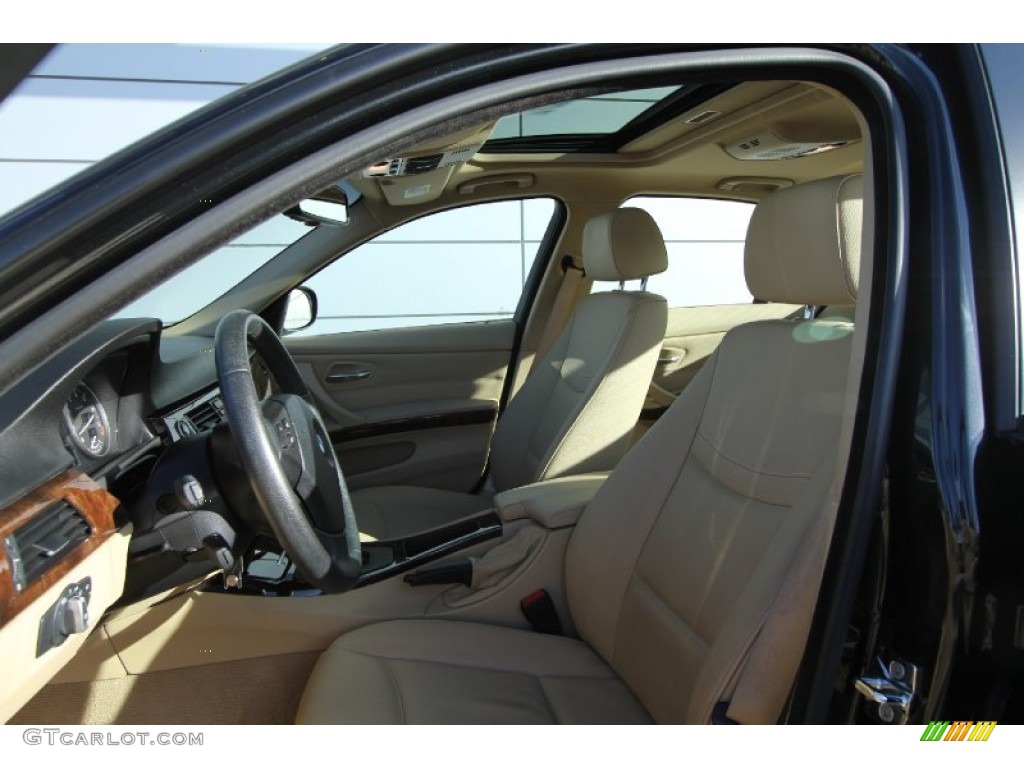 2009 3 Series 328xi Sedan - Black Sapphire Metallic / Beige photo #10