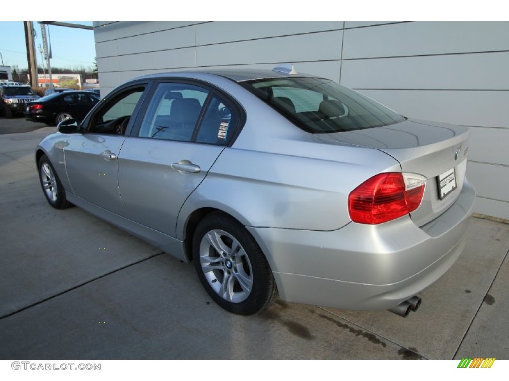 2008 3 Series 328xi Sedan - Titanium Silver Metallic / Black photo #3