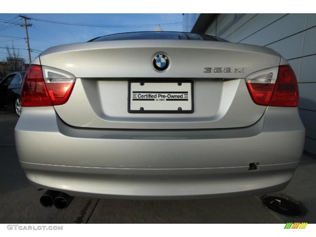 2008 3 Series 328xi Sedan - Titanium Silver Metallic / Black photo #4