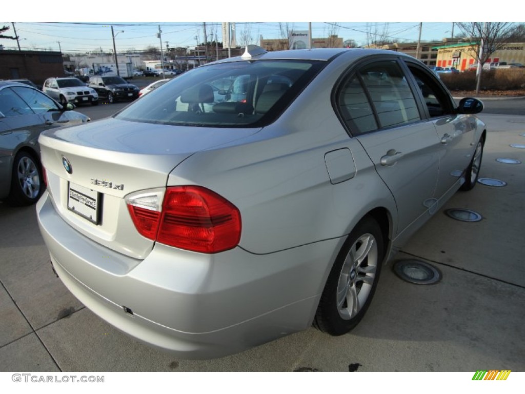 2008 3 Series 328xi Sedan - Titanium Silver Metallic / Black photo #5