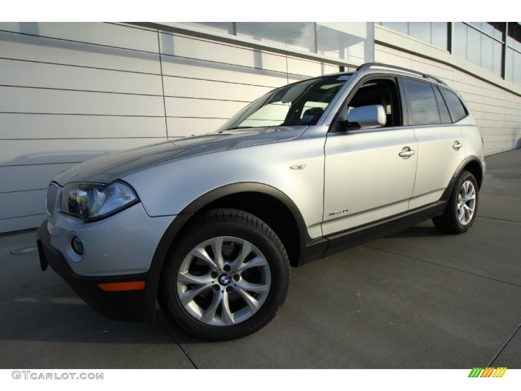 2009 X3 xDrive30i - Titanium Silver Metallic / Black photo #1