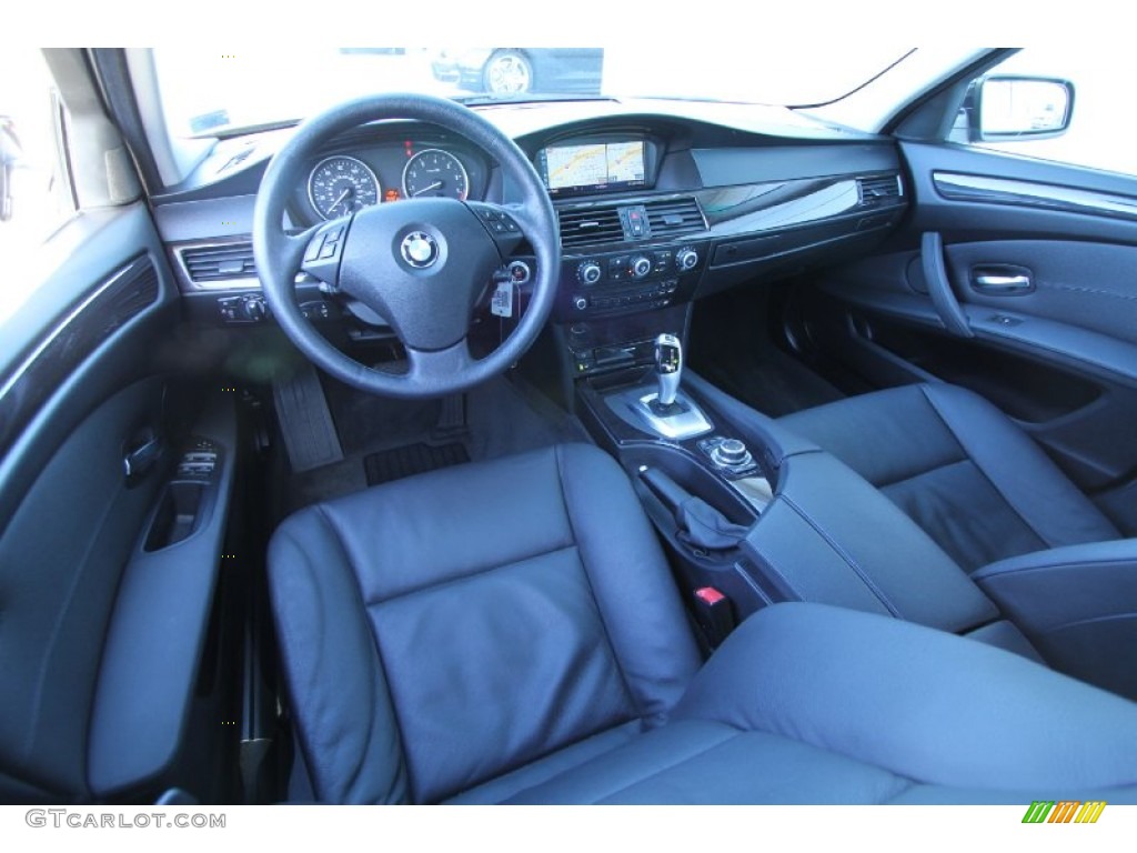 Black Interior 2009 BMW 5 Series 535xi Sedan Photo #60008531
