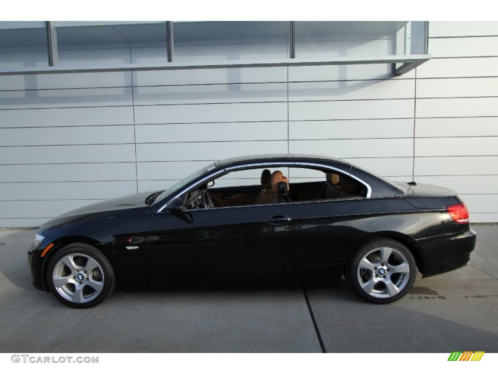 2009 3 Series 328i Convertible - Black Sapphire Metallic / Saddle Brown Dakota Leather photo #3