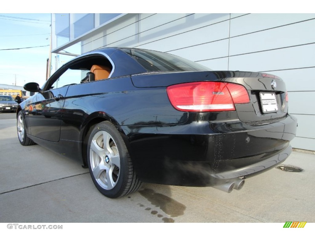 2009 3 Series 328i Convertible - Black Sapphire Metallic / Saddle Brown Dakota Leather photo #4