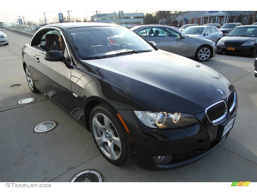 2009 3 Series 328i Convertible - Black Sapphire Metallic / Saddle Brown Dakota Leather photo #6