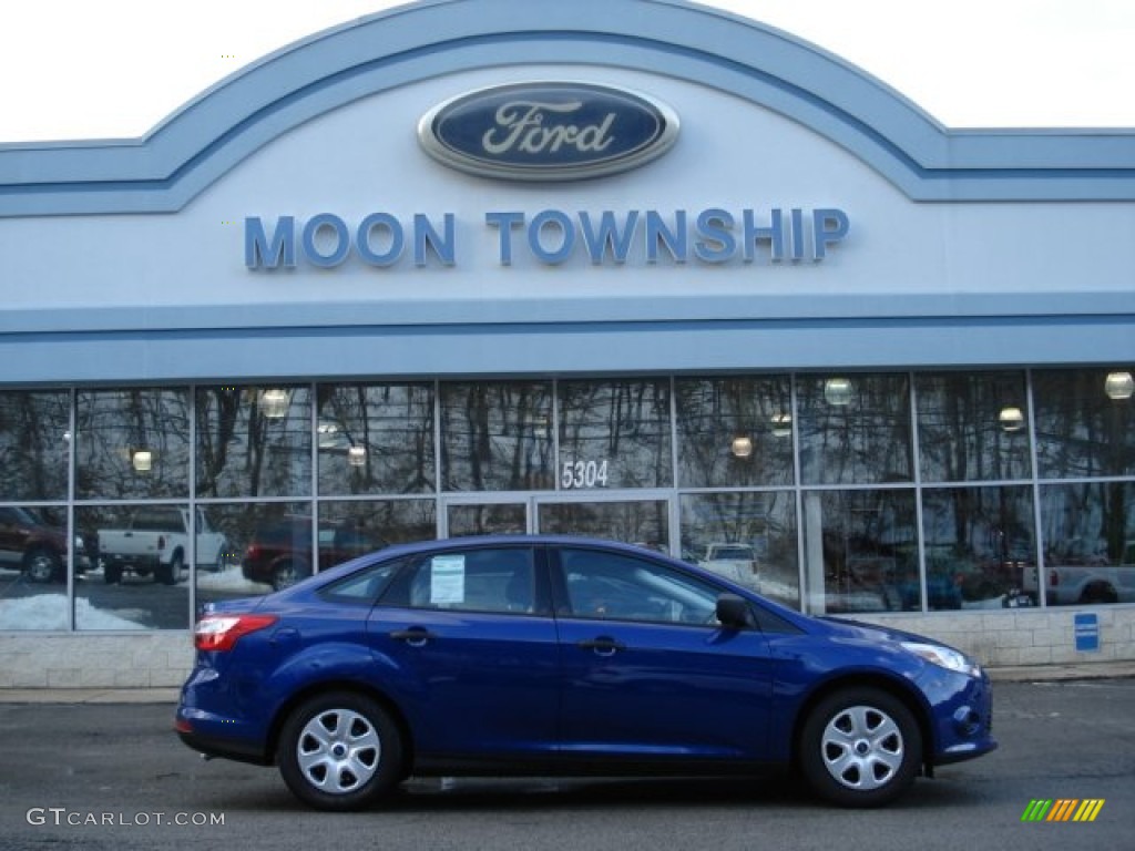 2012 Focus S Sedan - Sonic Blue Metallic / Charcoal Black photo #1