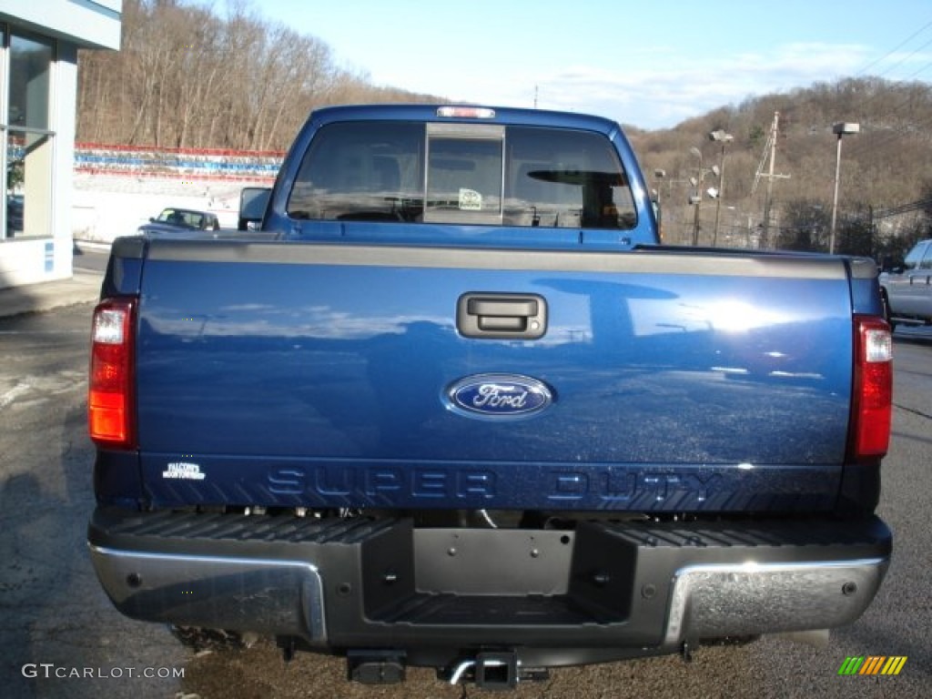 2012 F250 Super Duty XLT SuperCab 4x4 - Dark Blue Pearl Metallic / Steel photo #7