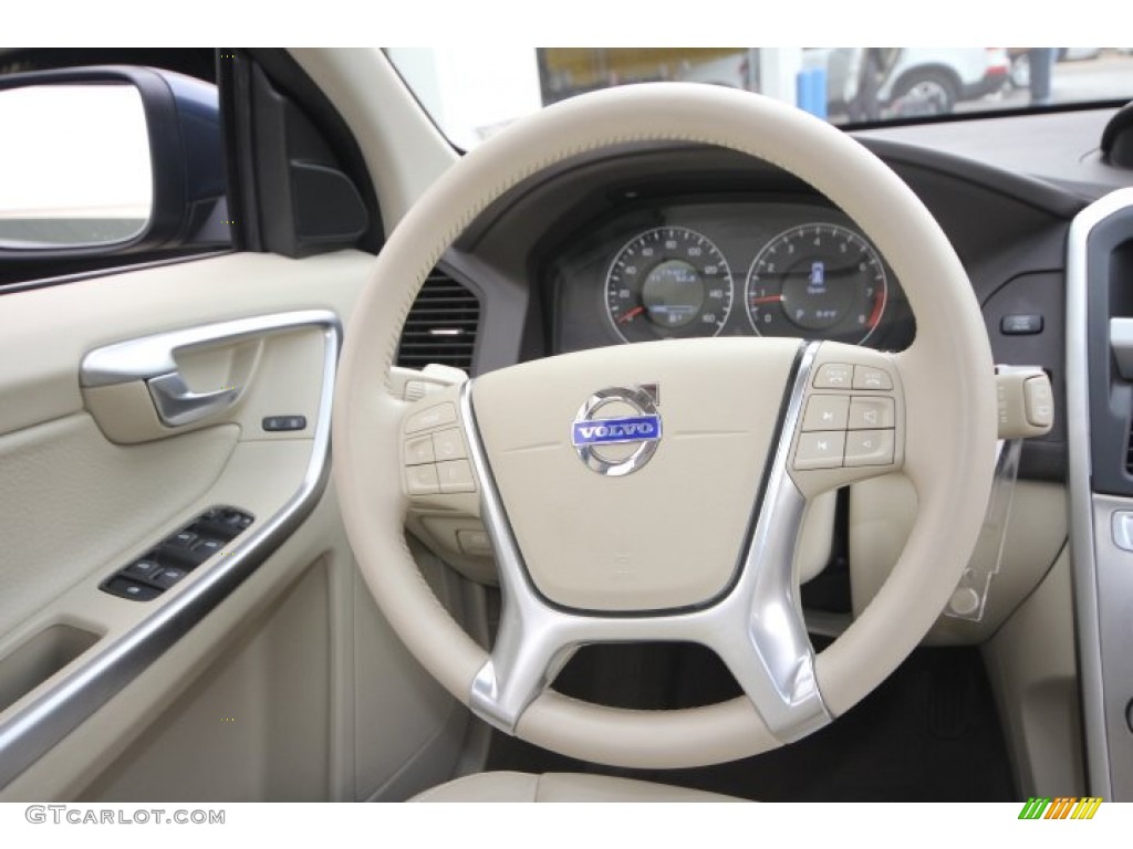 2011 Volvo XC60 3.2 Sandstone Beige Steering Wheel Photo #60011815