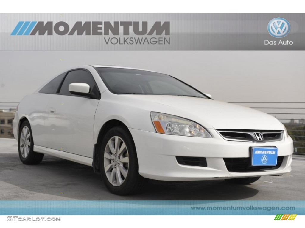 2006 Accord EX V6 Coupe - Taffeta White / Ivory photo #1