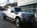White Platinum Metallic Tri-Coat - F350 Super Duty King Ranch Crew Cab 4x4 Dually Photo No. 2