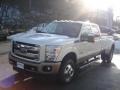 White Platinum Metallic Tri-Coat - F350 Super Duty King Ranch Crew Cab 4x4 Dually Photo No. 4