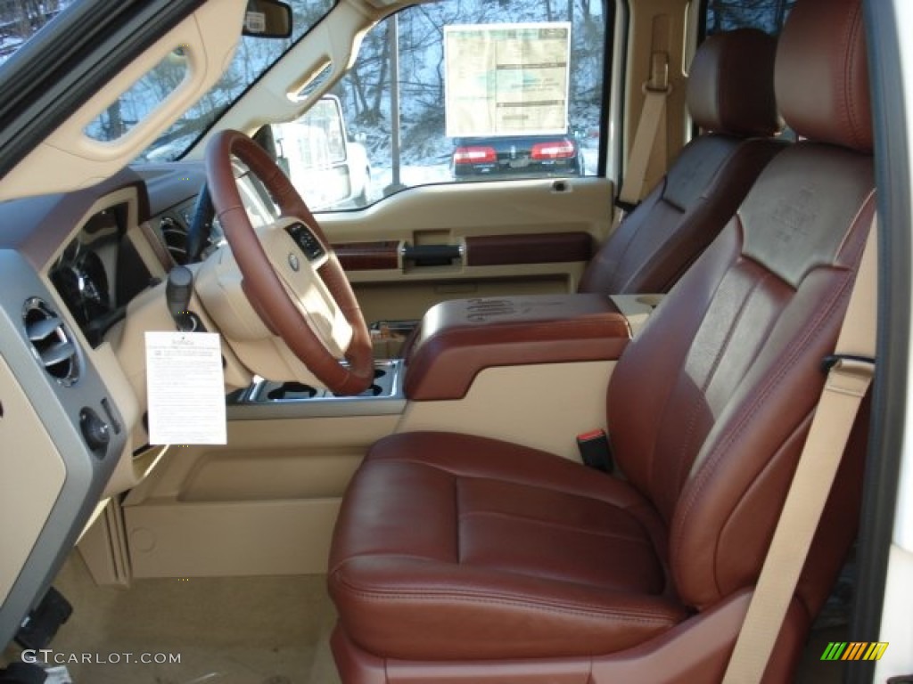 Chaparral Leather Interior 2012 Ford F350 Super Duty King Ranch Crew Cab 4x4 Dually Photo #60012604