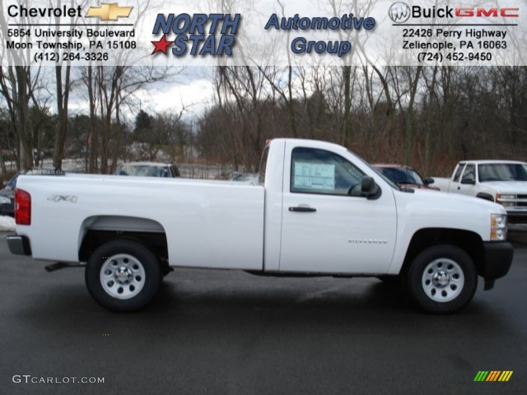 2012 Silverado 1500 Work Truck Regular Cab 4x4 - Summit White / Dark Titanium photo #1