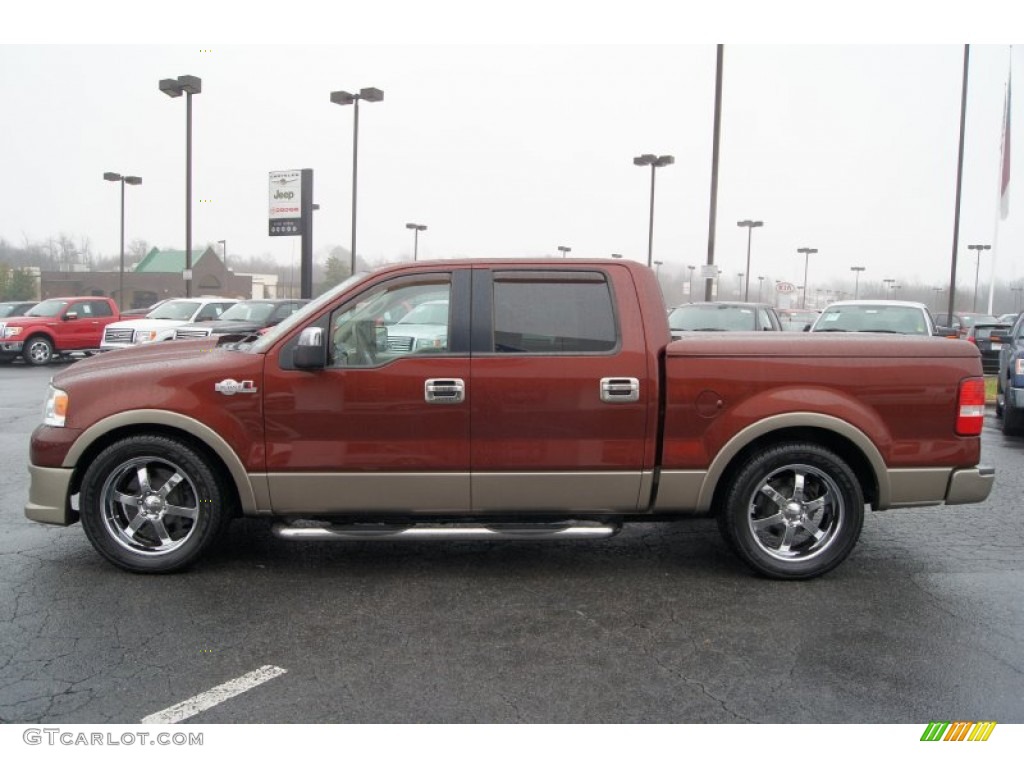 Dark Copper Metallic 2005 Ford F150 King Ranch SuperCrew 4x4 Exterior Photo #60015526
