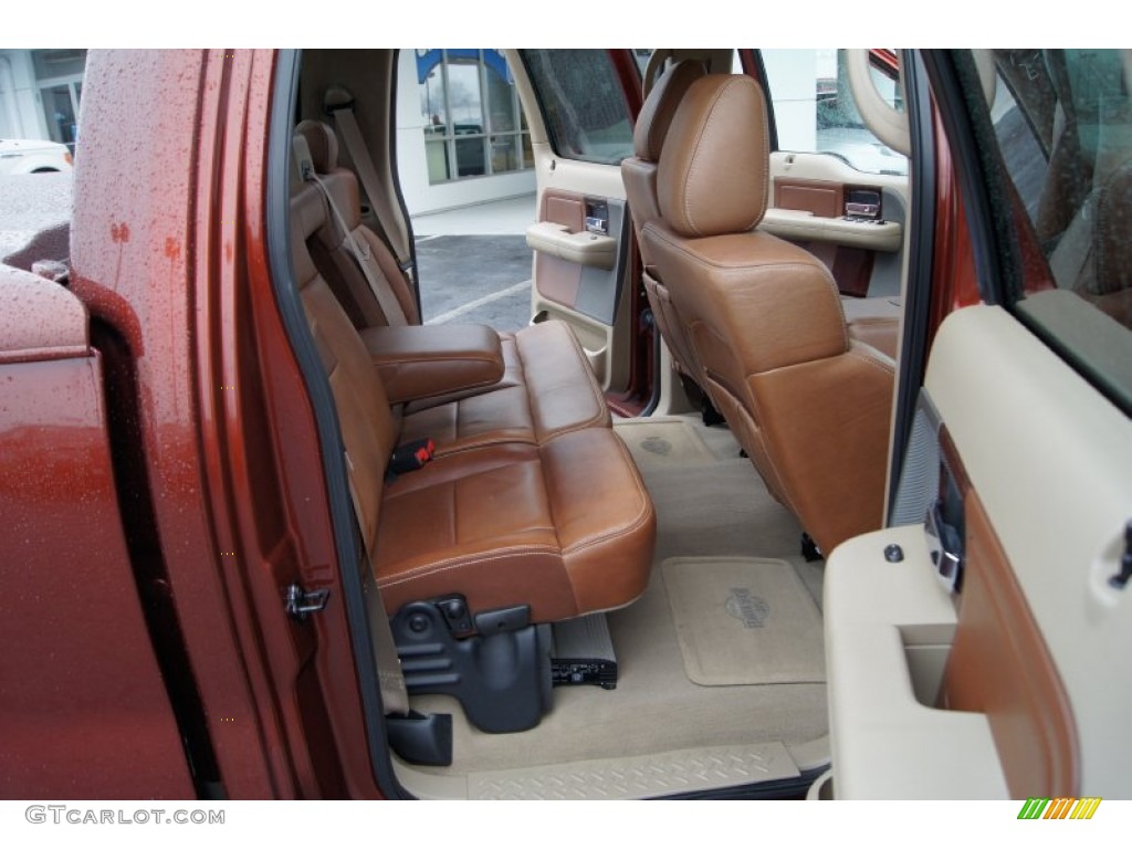 Castano Brown Leather Interior 2005 Ford F150 King Ranch SuperCrew 4x4 Photo #60015571