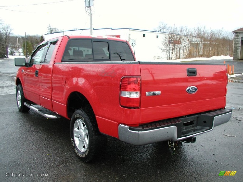 Bright Red 2004 Ford F150 XLT SuperCab 4x4 Exterior Photo #60016321