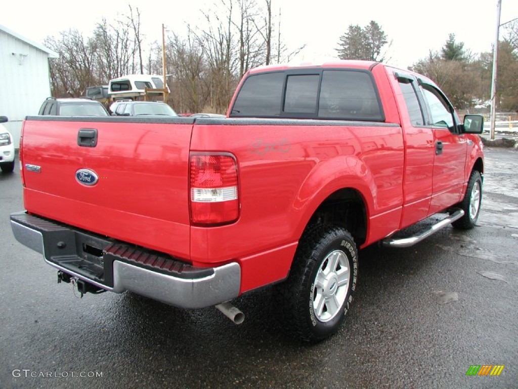 2004 F150 XLT SuperCab 4x4 - Bright Red / Medium/Dark Flint photo #9